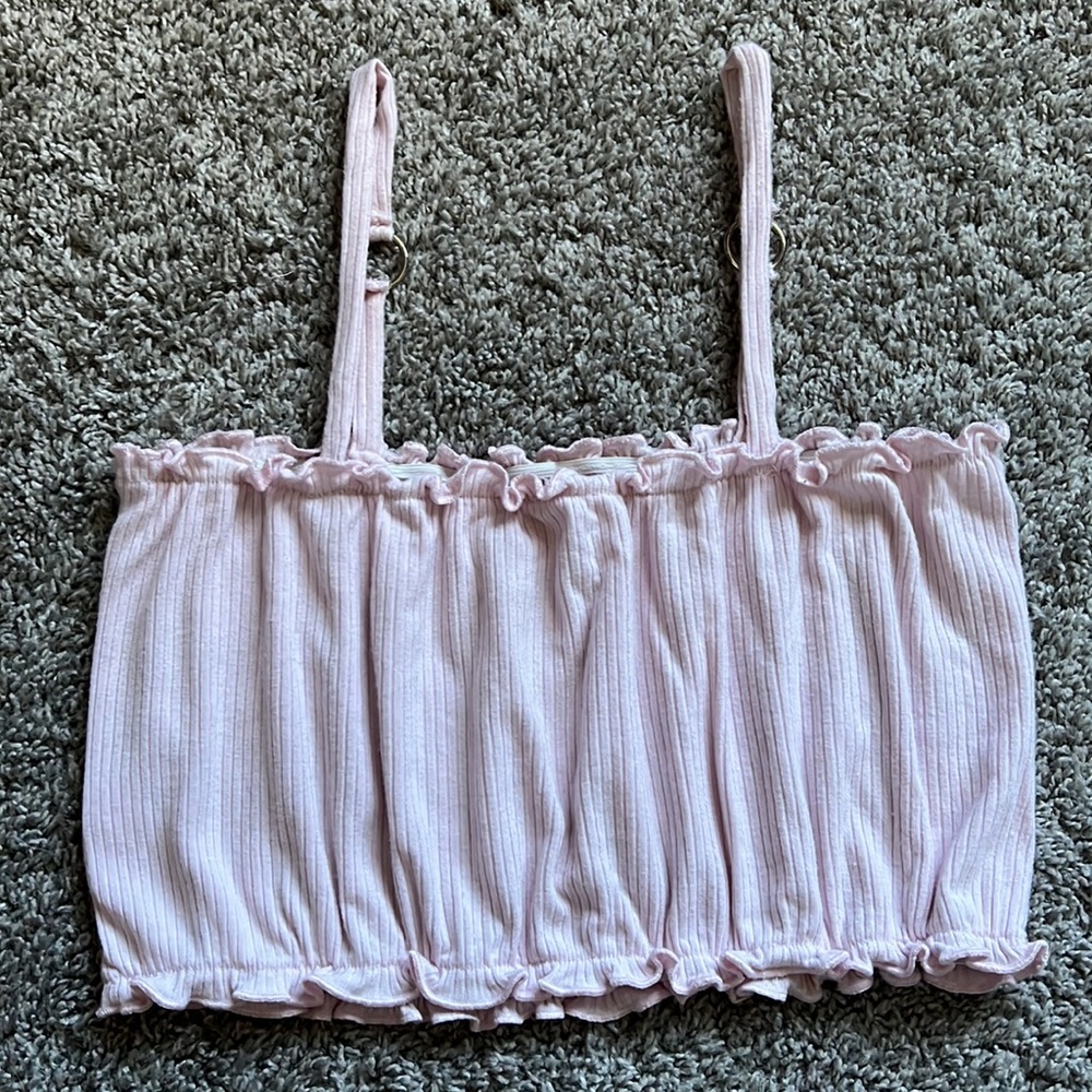 Emma & Sam Ribbed Crop Top - Picture 2 of 8